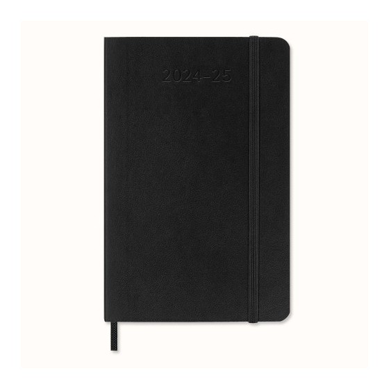 AGENDA 18 MESES 2024-2025 SEMANAL P (9 X 14 CM) NEGRA TAPA BLANDA MOLESKINE DSB18WN2Y25