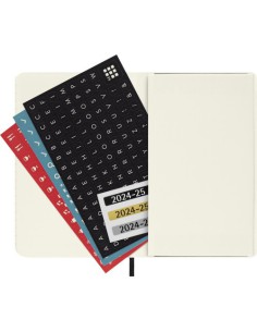 AGENDA 18 MESES 2024-2025 SEMANAL P (9 X 14 CM) NEGRA TAPA BLANDA MOLESKINE DSB18WN2Y25 2
