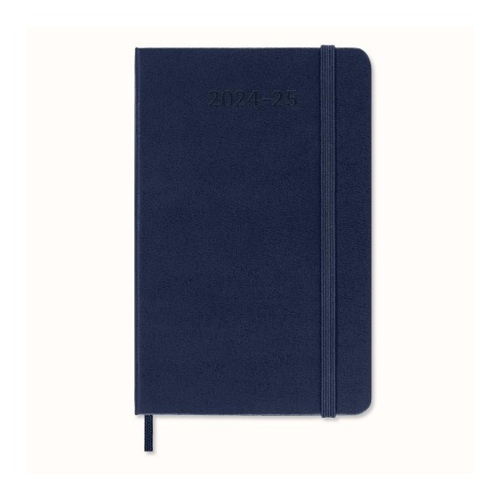 AGENDA 18 MESES 2024-2025 SEMANAL P (9 X 14 CM) AZUL ZAFIRO TAPA DURA MOLESKINE DHB2018WN2Y25