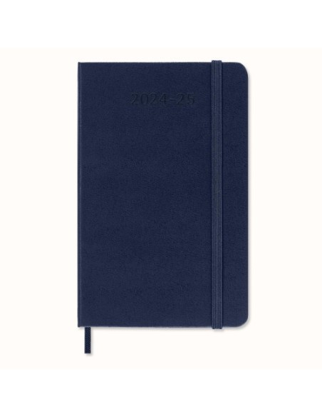 AGENDA 18 MESES 2024-2025 SEMANAL P (9 X 14 CM) AZUL ZAFIRO TAPA DURA MOLESKINE DHB2018WN2Y25