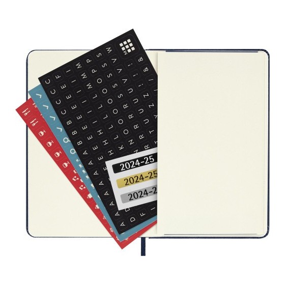 AGENDA 18 MESES 2024-2025 SEMANAL P (9 X 14 CM) AZUL ZAFIRO TAPA DURA MOLESKINE DHB2018WN2Y25