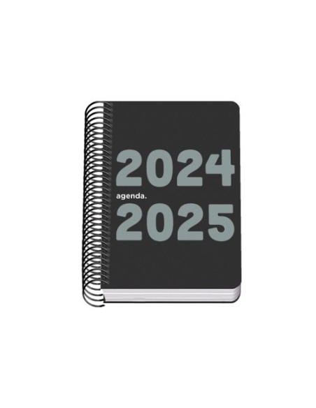 AGENDA ESCOLAR 2024-2025 TAMAÑO A6 TAPA POLIPROPILENO  DÍA PÁGINA MEMORY BASIC NEGRO DOHE 51766