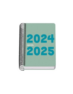 AGENDA ESCOLAR 2024-2025 TAMAÑO A6 TAPA POLIPROPILENO  DÍA PÁGINA MEMORY BASIC VERDE DOHE 51765