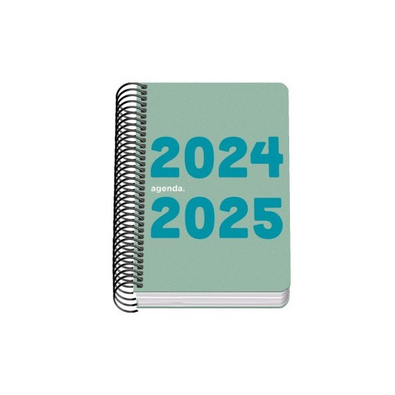 AGENDA ESCOLAR 2024-2025 TAMAÑO A6 TAPA POLIPROPILENO  DÍA PÁGINA MEMORY BASIC VERDE DOHE 51765