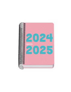 AGENDA ESCOLAR 2024-2025 TAMAÑO A6 TAPA POLIPROPILENO  DÍA PÁGINA MEMORY BASIC ROSA DOHE 51764