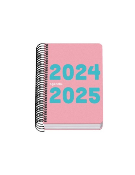 AGENDA ESCOLAR 2024-2025 TAMAÑO A6 TAPA POLIPROPILENO  DÍA PÁGINA MEMORY BASIC ROSA DOHE 51764