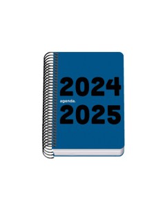 AGENDA ESCOLAR 2024-2025 TAMAÑO A6 TAPA POLIPROPILENO  DÍA PÁGINA MEMORY BASIC AZUL DOHE 51763
