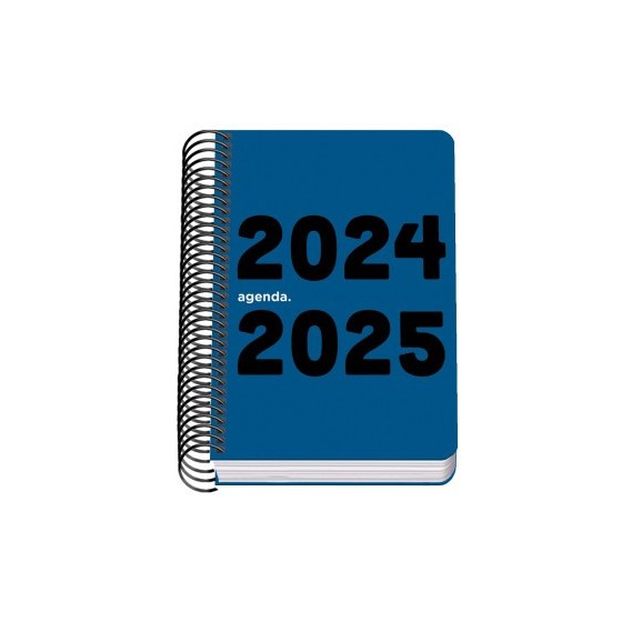 AGENDA ESCOLAR 2024-2025 TAMAÑO A6 TAPA POLIPROPILENO  DÍA PÁGINA MEMORY BASIC AZUL DOHE 51763