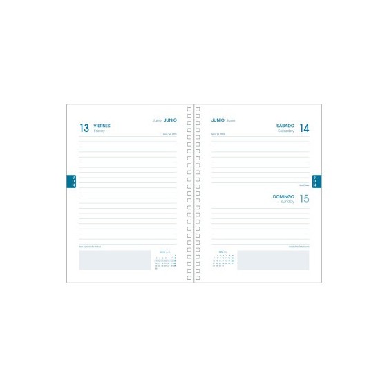 AGENDA ESCOLAR 2024-2025 TAMAÑO A6 TAPA POLIPROPILENO  DÍA PÁGINA MEMORY BASIC AZUL DOHE 51763