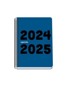 AGENDA ESCOLAR 2024-2025 TAMAÑO A5 TAPA POLIPROPILENO  DÍA PÁGINA MEMORY BASIC AZUL DOHE 51755