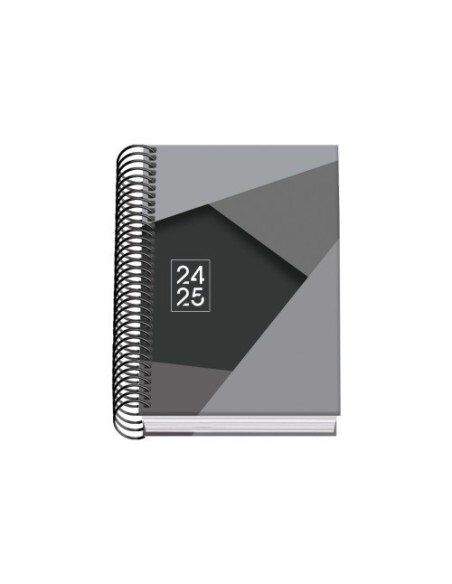 AGENDA ESCOLAR 2024-2025 TAMAÑO A6 TAPA CARTON FORRADO  DÍA PÁGINA TANGRAM BASIC NEGRO DOHE 51751