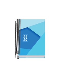 AGENDA ESCOLAR 2024-2025 TAMAÑO A6 TAPA CARTON FORRADO  DÍA PÁGINA TANGRAM BASIC AZUL DOHE 51748