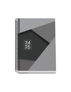 AGENDA ESCOLAR 2024-2025 TAMAÑO A5 TAPA CARTON FORRADO  SEMANA VISTA TANGRAM BASIC NEGRO DOHE 51747