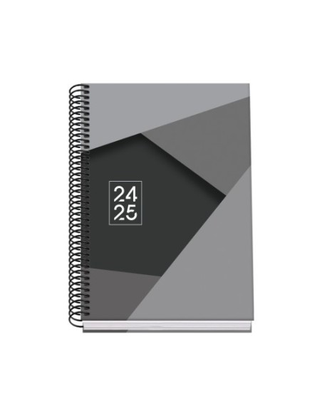 AGENDA ESCOLAR 2024-2025 TAMAÑO A5 TAPA CARTON FORRADO  SEMANA VISTA TANGRAM BASIC NEGRO DOHE 51747