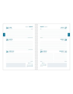 AGENDA ESCOLAR 2024-2025 TAMAÑO A5 TAPA CARTON FORRADO  SEMANA VISTA TANGRAM BASIC AZUL DOHE 51744
