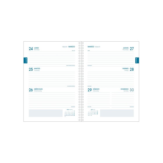 AGENDA ESCOLAR 2024-2025 TAMAÑO A5 TAPA CARTON FORRADO  SEMANA VISTA TANGRAM BASIC AZUL DOHE 51744
