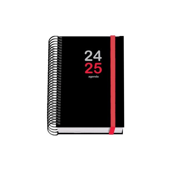 AGENDA ESCOLAR 2024-2025 TAMAÑO A6 TAPA CARTON FORRADO  DÍA PÁGINA ELITE PRIME DOHE 51773