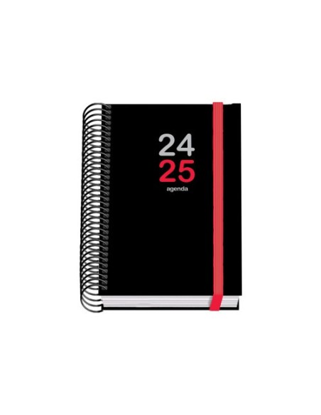 AGENDA ESCOLAR 2024-2025 TAMAÑO A6 TAPA CARTON FORRADO  DÍA PÁGINA ELITE PRIME DOHE 51773
