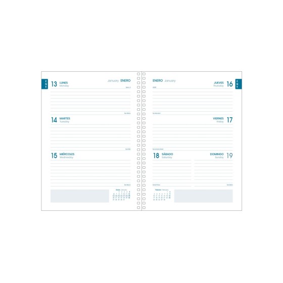 AGENDA ESCOLAR 2024-2025 TAMAÑO A5 TAPA CARTON FORRADO  SEMANA VISTA ELITE PRIME DOHE 51769