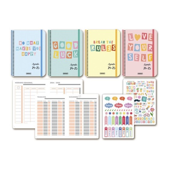 AGENDA ESCOLAR 2024-2025 FOIL 4º DIA/PAGINA TAPA CARTON INGRAF 332237