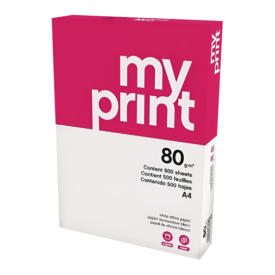 PAQUETE 500H PAPEL ECONOMY 80GR A4 MY PRINT CIE 136 MYP0800034 (x5 unidades)