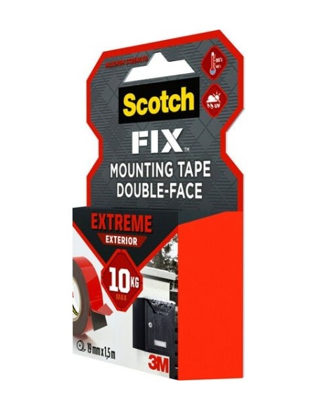 ROLLO CINTA DE MONTAJE DOBLE CARA EXTREME EXTERIORES 19MM X 1,5M HASTA 10KG FIX PT1100-1915-P SCOTH 7100272781