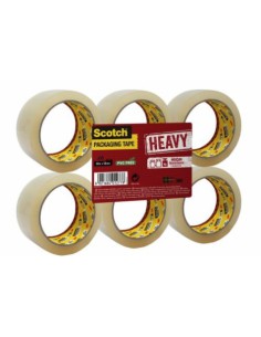 PACK 6 CINTAS DE EMBALAJE TRANSPARENTE 50MM X 66M HV.5066.F6.T SCOTH 7100303340 2