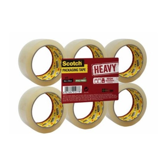 PACK 6 CINTAS DE EMBALAJE TRANSPARENTE 50MM X 66M HV.5066.F6.T SCOTH 7100303340