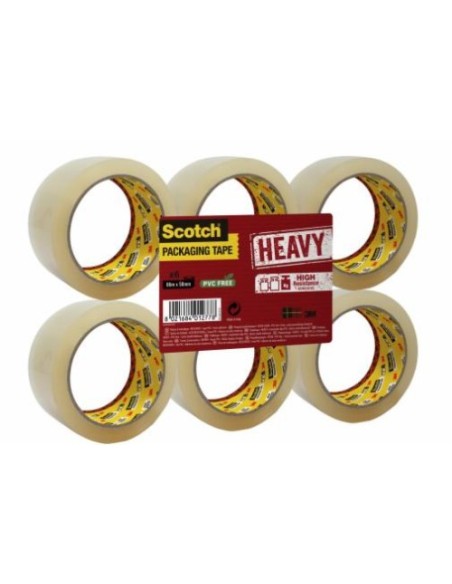 PACK 6 CINTAS DE EMBALAJE TRANSPARENTE 50MM X 66M HV.5066.F6.T SCOTH 7100303340