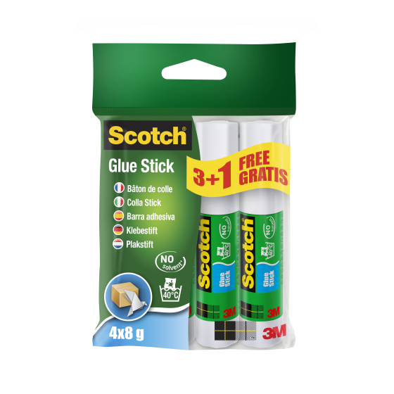 PACK 3+1 BARRAS ADHESIVO PERMANENTE 8G 6232SN SCOTH 7100115629