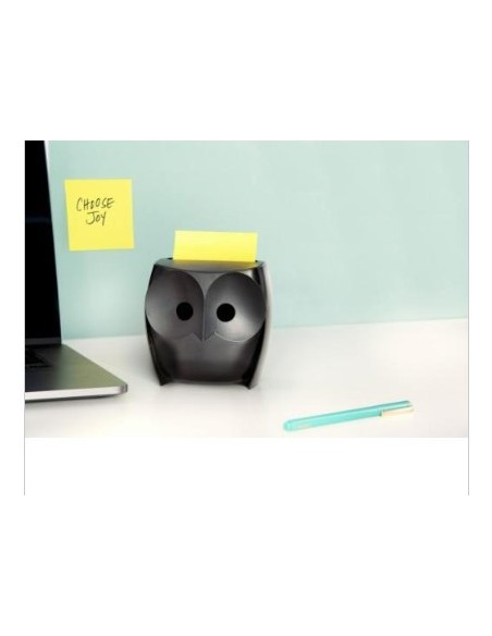 PACK DISPENSADOR Z-NOTES BÚHO NEGRO + 2 BLOCS 45 HOJAS 76X76MM POST-IT SUPER STICKY Z-NOTES OWL-330 SCOTH 7100322315