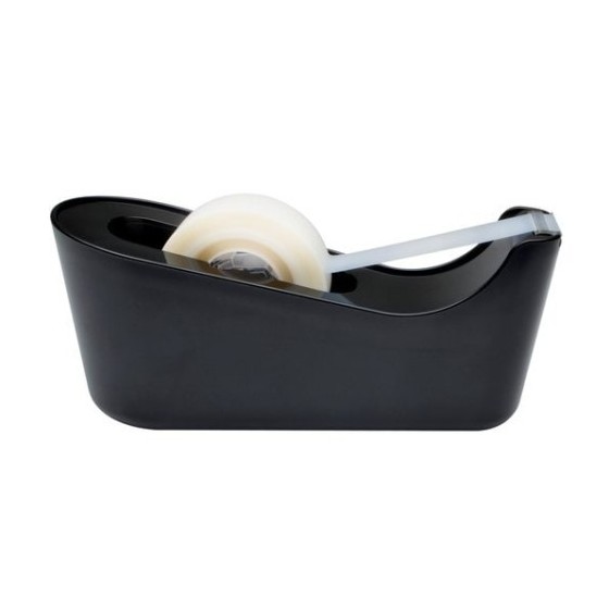 DISPENSADOR PORTARROLLOS C18 DE SOBREMESA COLOR NEGRO CON ROLLO CINTA INVISIBLE 19MM X 33M MAGIC C18-B SCOTH 7100180453