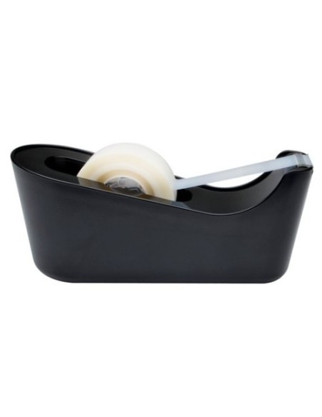 DISPENSADOR PORTARROLLOS C18 DE SOBREMESA COLOR NEGRO CON ROLLO CINTA INVISIBLE 19MM X 33M MAGIC C18-B SCOTH 7100180453