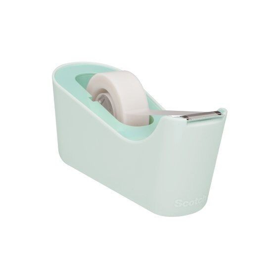 DISPENSADOR PORTARROLLOS C18 DE SOBREMESA COLOR MENTA CON ROLLO CINTA INVISIBLE 19MM X 33M MAGIC C18-M SCOTH 7100180400