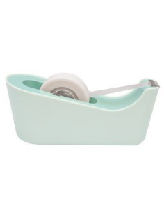 DISPENSADOR PORTARROLLOS C18 DE SOBREMESA COLOR MENTA CON ROLLO CINTA INVISIBLE 19MM X 33M MAGIC C18-M SCOTH 7100180400 2