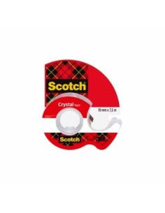 ROLLO CINTA SUPERTRANSPARENTE 19MM X 7,5M CRYSTAL CON DISPENSADOR 6-1975D SCOTH 7100086309