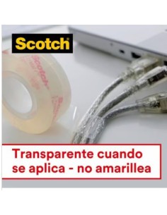ROLLO CINTA SUPERTRANSPARENTE 19MM X 7,5M CRYSTAL CON DISPENSADOR 6-1975D SCOTH 7100086309 2