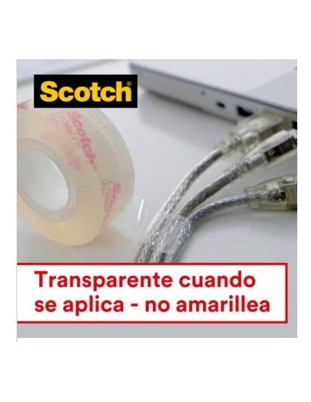 ROLLO CINTA SUPERTRANSPARENTE 19MM X 7,5M CRYSTAL CON DISPENSADOR 6-1975D SCOTH 7100086309