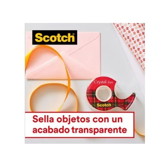 ROLLO CINTA SUPERTRANSPARENTE 19MM X 7,5M CRYSTAL CON DISPENSADOR 6-1975D SCOTH 7100086309