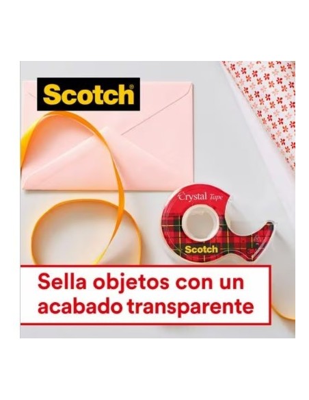 ROLLO CINTA SUPERTRANSPARENTE 19MM X 7,5M CRYSTAL CON DISPENSADOR 6-1975D SCOTH 7100086309