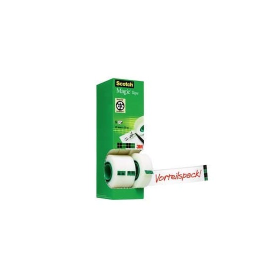 PACK 7+1 ROLLOS CINTA INVISIBLE 19MM X 33M MAGIC810PCK8 SCOTH 7100026960