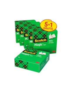 PACK 5+1 ROLLOS CINTA INVISIBLE 19MM X 33M MAGIC810P5+1 SCOTH 7100054673
