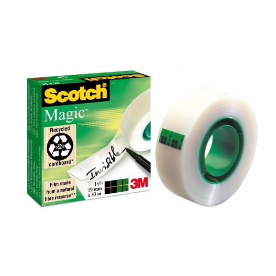 ROLLO CINTA INVISIBLE 19MM X 33M MAGICCAJA CARTÓN 810/1933 SCOTH 7100024666