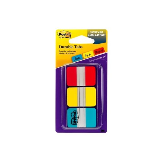 PACK 3 DISPENSADORES X 22 MARCADORES INDEX RÍGIDO 25,4X38MM COLORES SURTIDOS 686-RYB POST-IT 7000146810