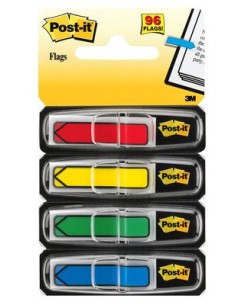 PACK 4 DISPENSADORES X 24 MARCADORES INDEX FLECHA 11,9X43,2MM COLORES SURTIDOS 684-ARR3 POST-IT 7000144924