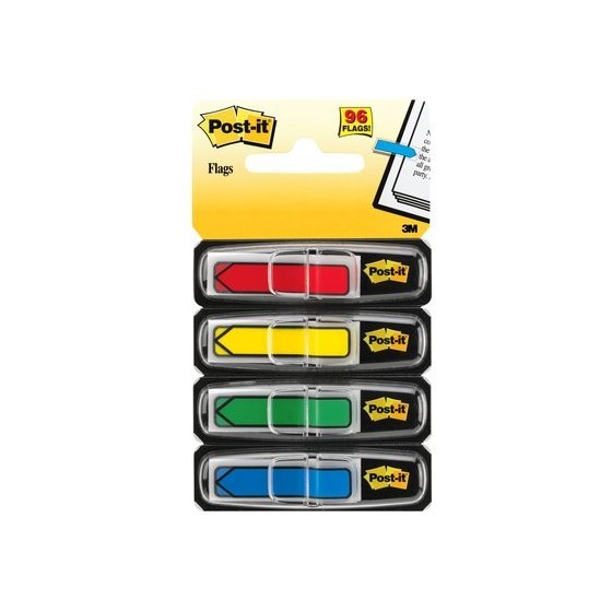 PACK 4 DISPENSADORES X 24 MARCADORES INDEX FLECHA 11,9X43,2MM COLORES SURTIDOS 684-ARR3 POST-IT 7000144924