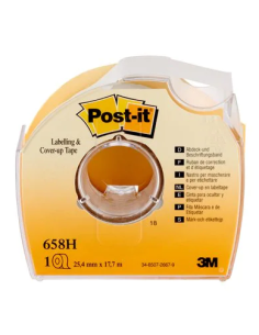 BLISTER CINTA OCULTAR/ETIQUETAR 6 LÍNEAS 25MM X 17,7M CON PORTARROLLO 658-HD POST-IT 7100222076