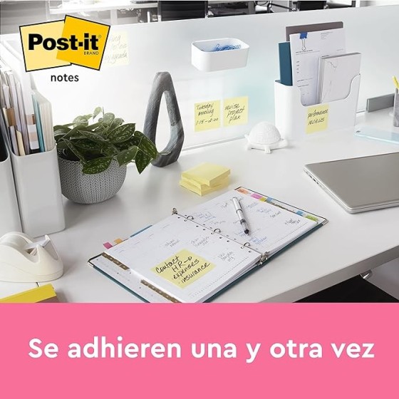 PACK 12 BLOCS 100 HOJAS Z-NOTES 76X127MM CANARY YELLOW CAJA CARTÓN R350 CY POST-IT 7100290186
