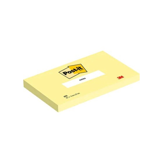 PACK 12 BLOCS 100 HOJAS NOTAS ADHESIVAS 76X127MM CANARY YELLOW CAJA CARTÓN 655 POST-IT 7100290165