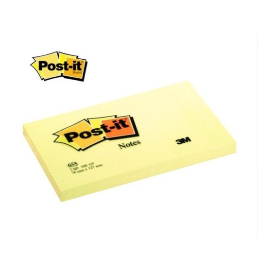 BLOC 100 HOJAS NOTAS ADHESIVAS 76X127MM CANARY YELLOW 6830-CY-W10 POST-IT 7100317839